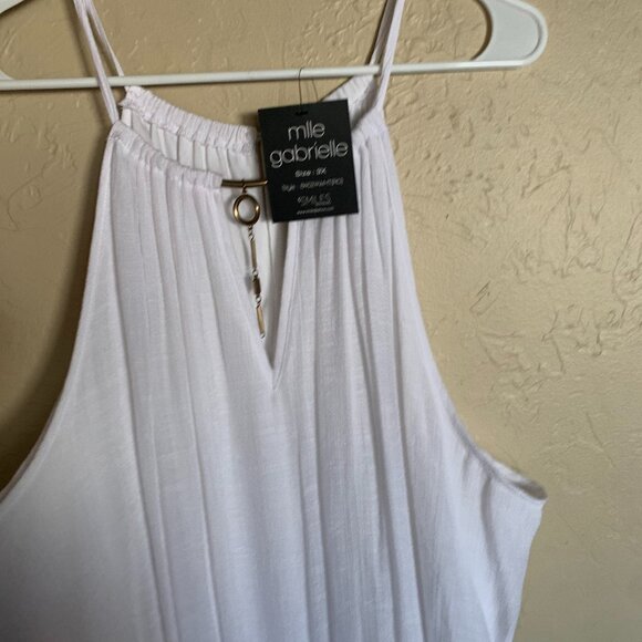 Mlle Gabrielle White Dress Size 3x nwt - Picture 1 of 13